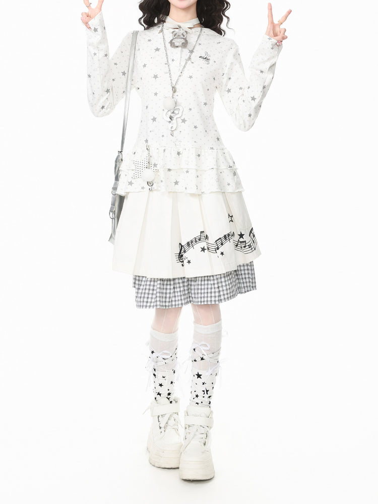 Starlit Dots Peplum Hoodies-Outerwear-ntbhshop