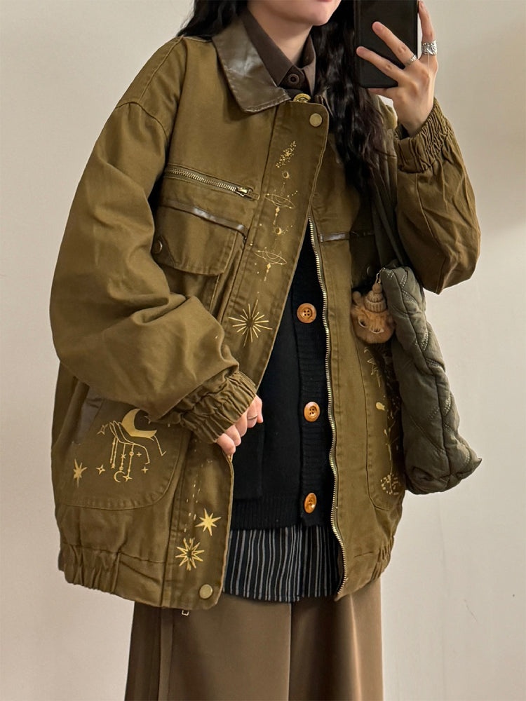 Golden Constellation Cargo Jacket-ntbhshop