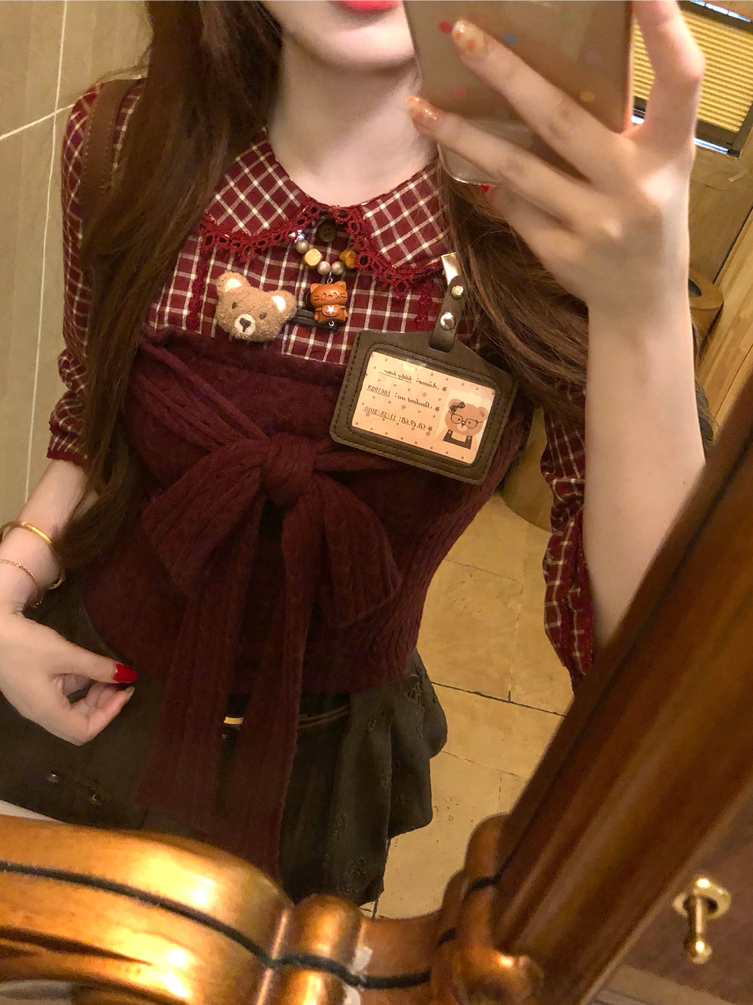 Choco Cherie Layer Knit Blouse-Tops-ntbhshop
