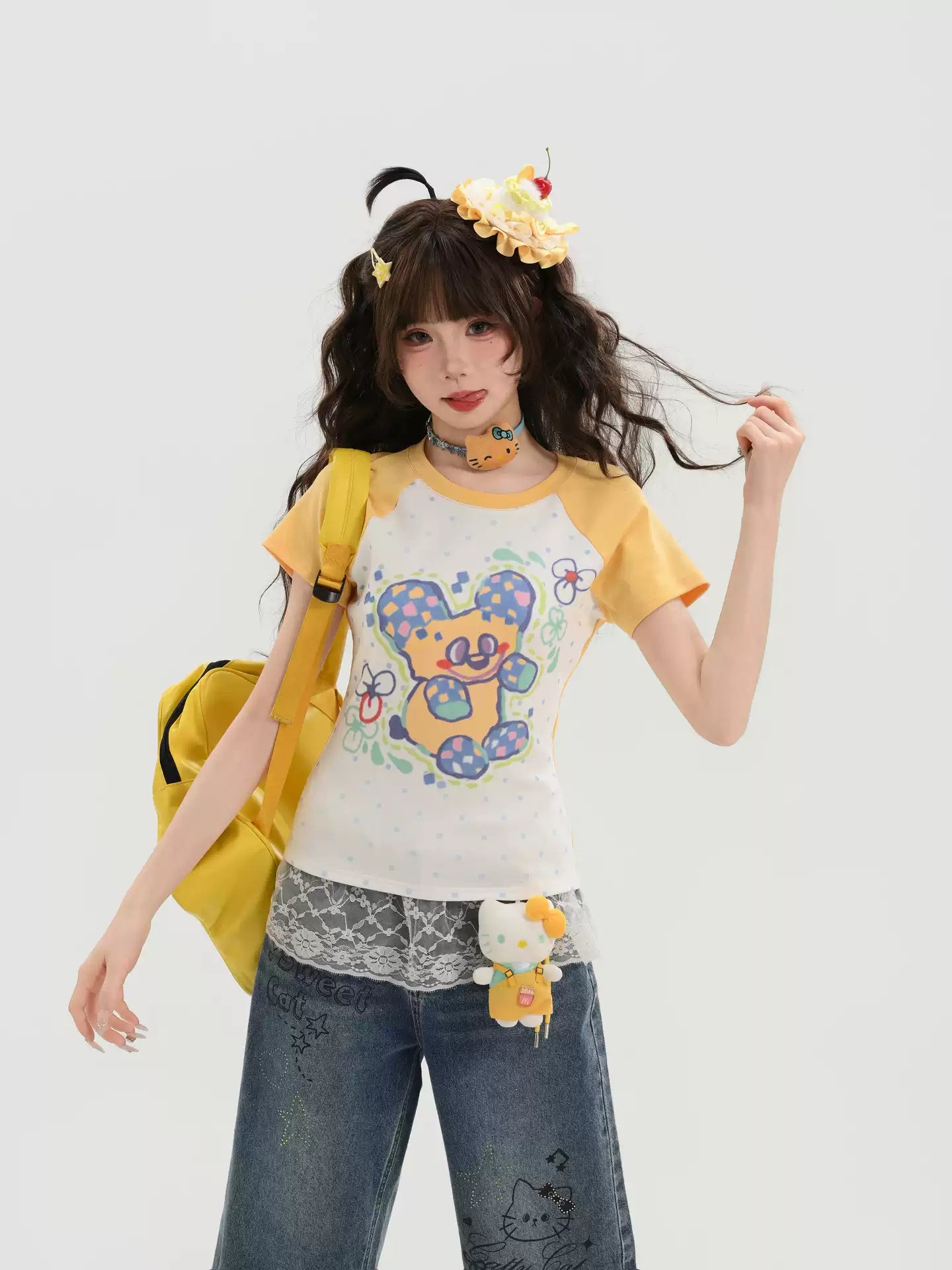 Sunny Teddy Baby Tee-Tops-ntbhshop