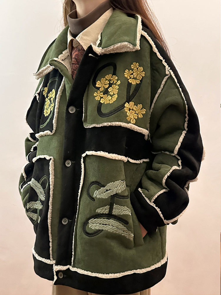 Forest Tapestry Suede Jacket-ntbhshop
