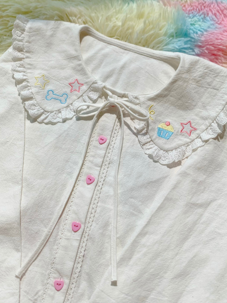 Stellar Doll Collar Blouses-ntbhshop