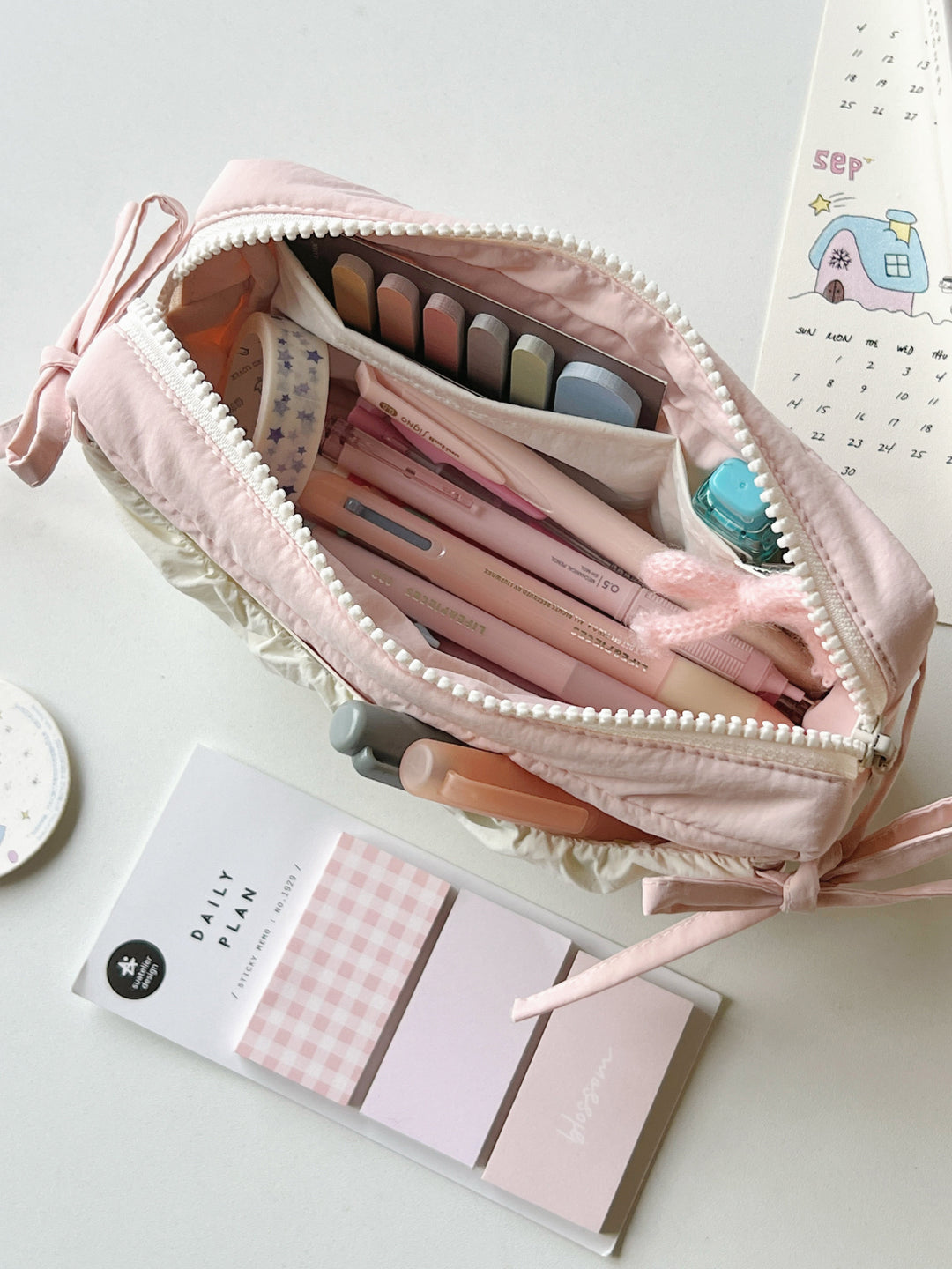 Ribbon Gather Toast Pencil Cases-Accessories-ntbhshop