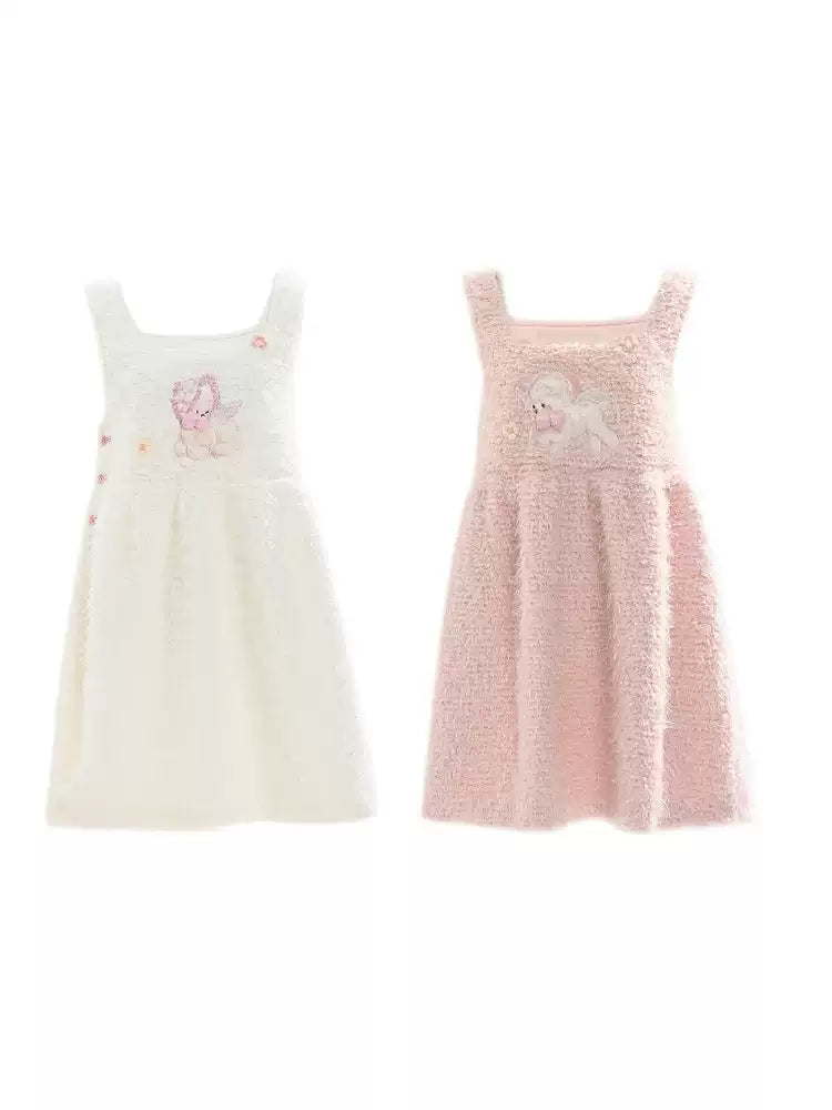 Lamb Plush Pinafore Dresses-Dresses-ntbhshop