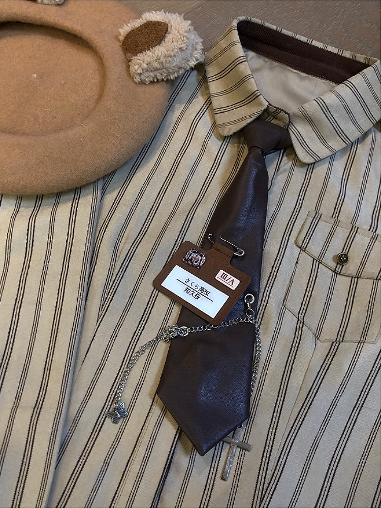 Autumn Confession Striped Shirts & Ties-ntbhshop