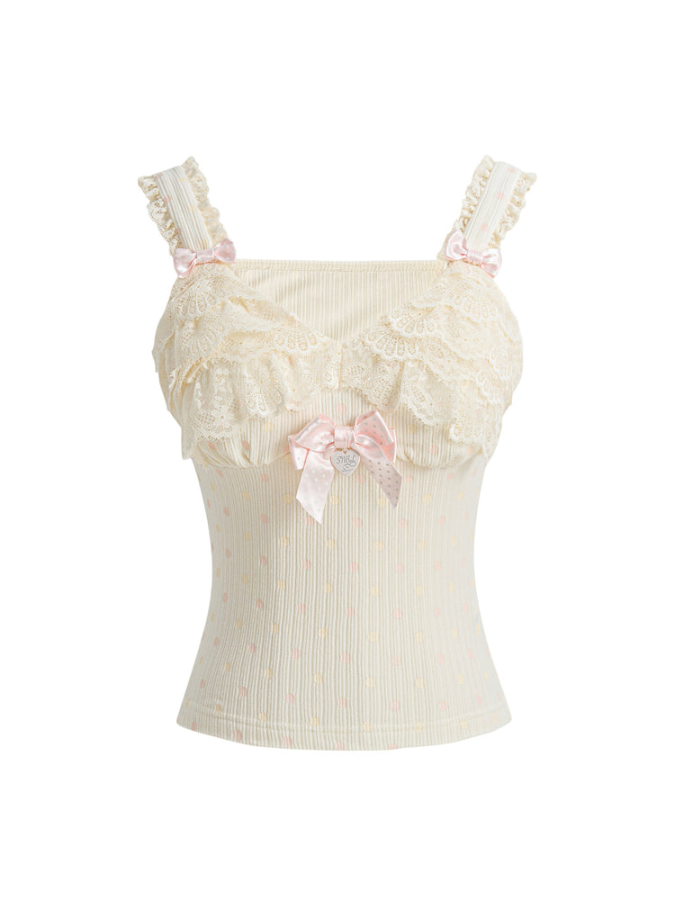 Vanilla Meringue Lace Cami-Tops-ntbhshop