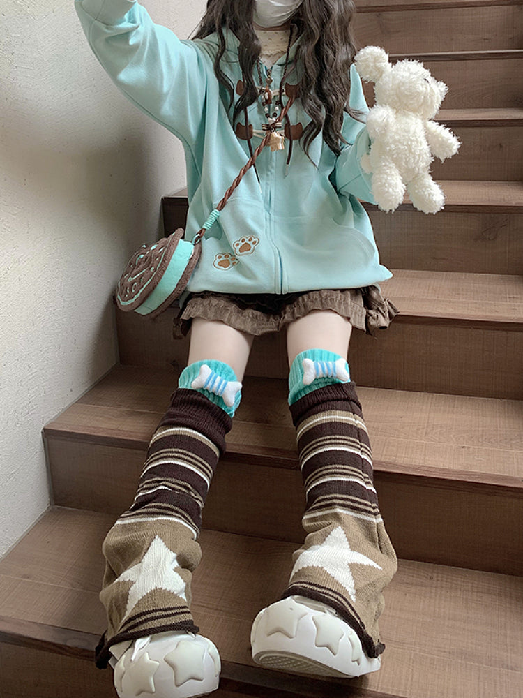 Chocomint Cat Oversize Hooded Jacket-ntbhshop