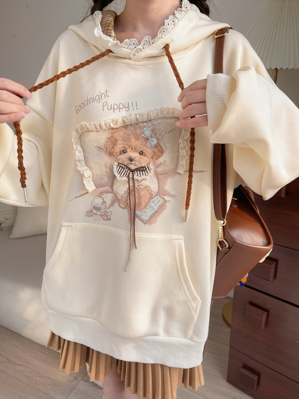Goodnight Puppy Dream Hoodie-Tops-ntbhshop
