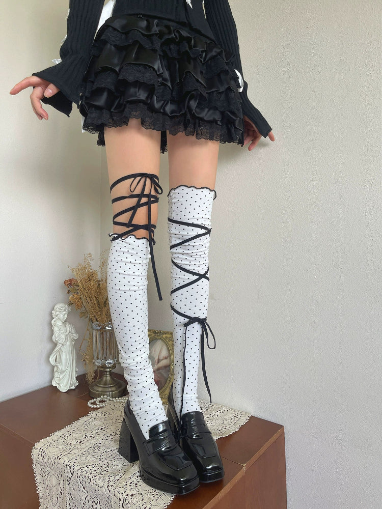 Polka Waltz Lace-Up Stocks-ntbhshop