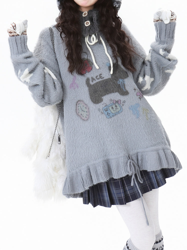 Puppy Love Fuzzy Sweaters-Outerwear-ntbhshop