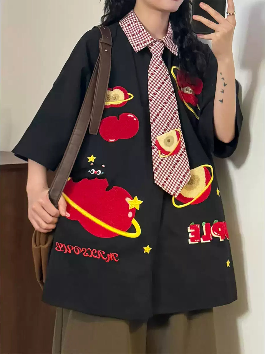 Star Apple Gingham Tie Shirts-Tops-ntbhshop