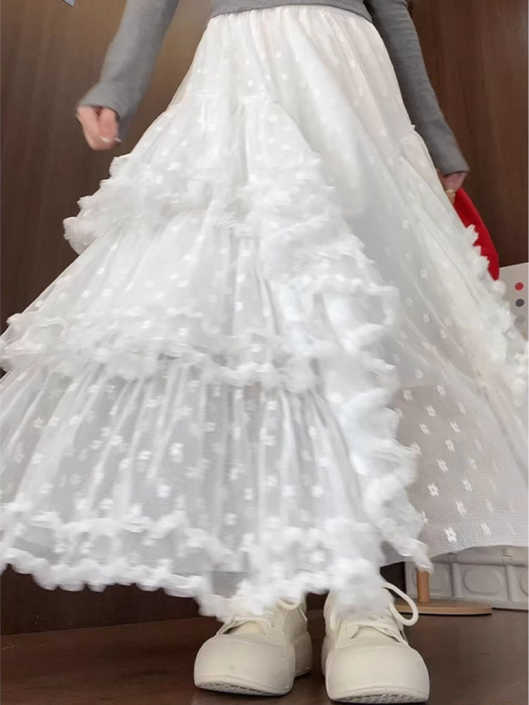 Sugar Cloud Lace Cake Skirts-ntbhshop