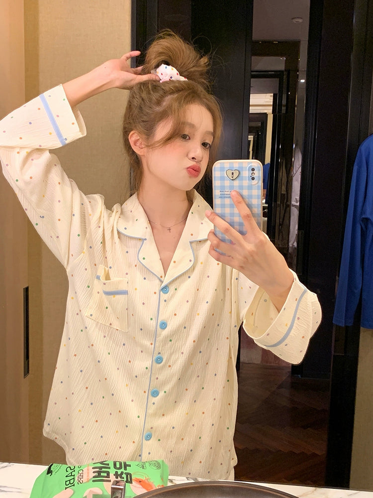 Color Pop Polka Pajama Sets-Sets-ntbhshop