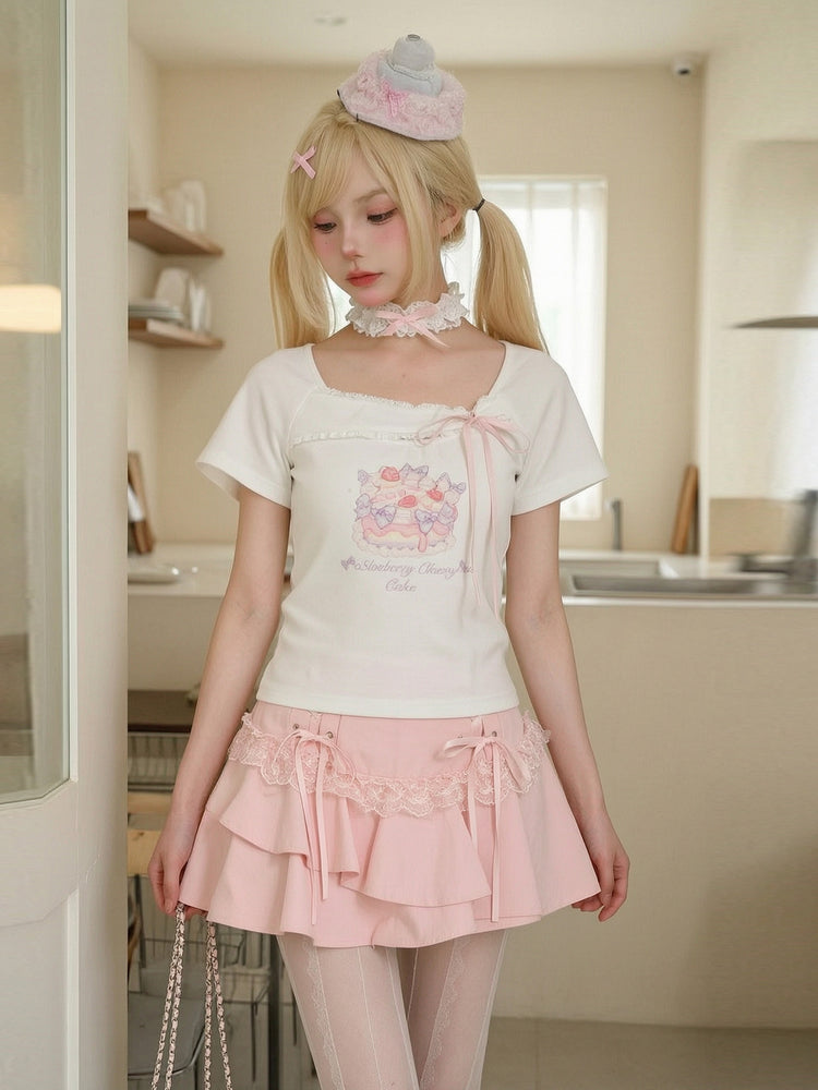 Sweet Jubilee Ribbon Tee-Tops-ntbhshop