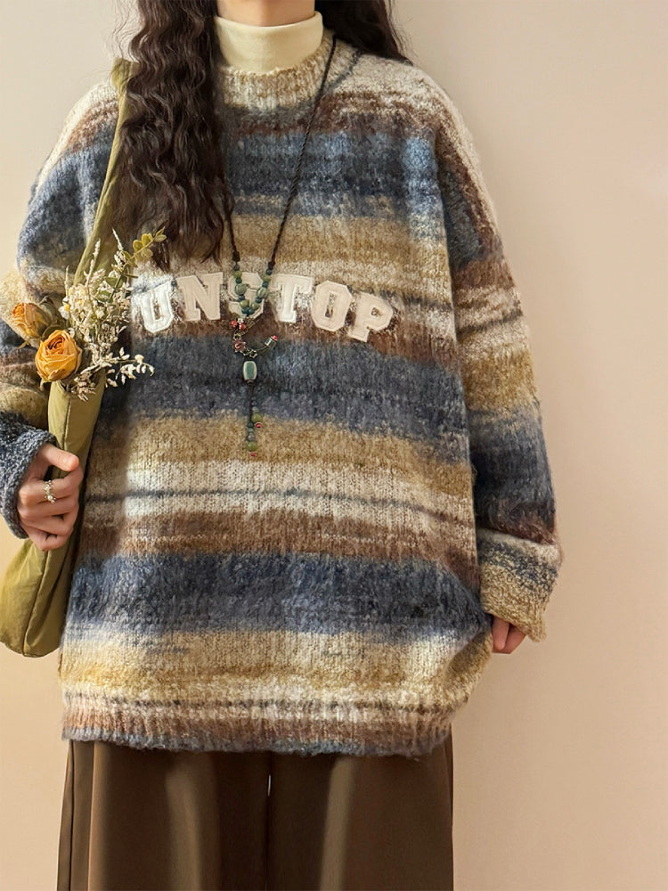 Unstop Fuzzy Horizon Knit Sweaters-ntbhshop