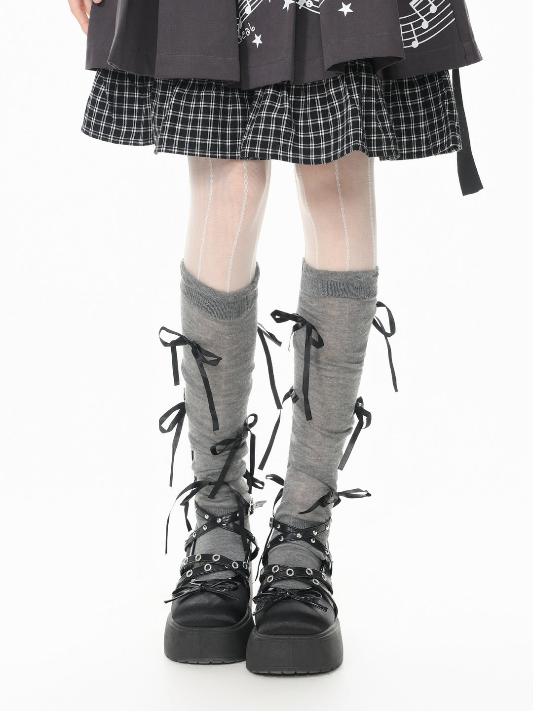 Starry Ribbon Layered Socks-Accessories-ntbhshop
