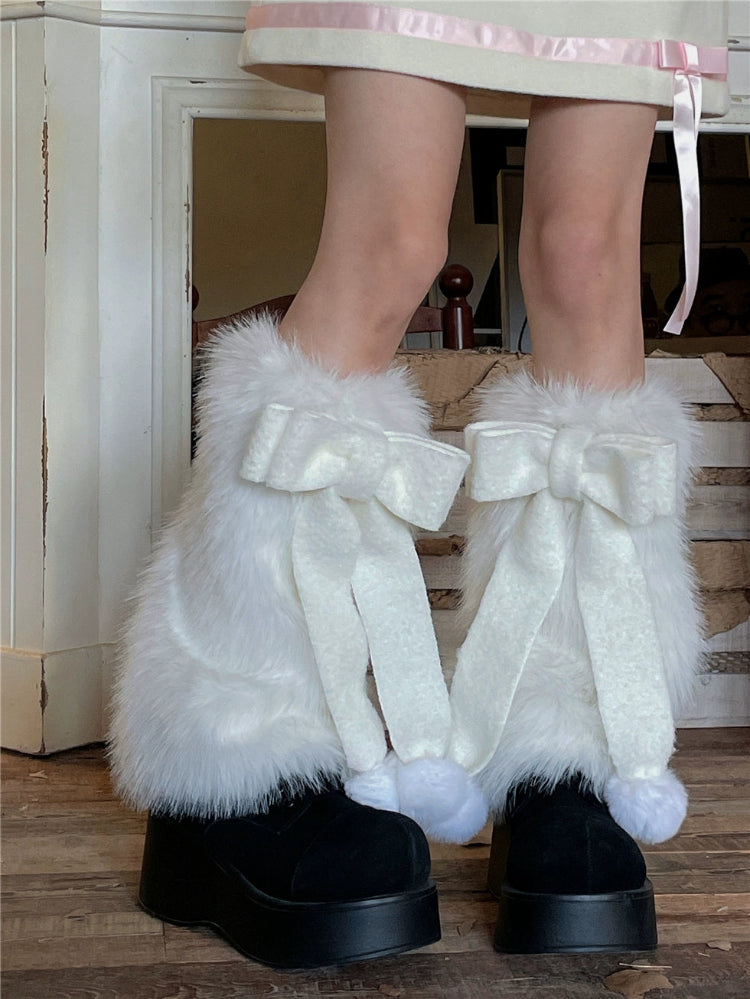 Angelic Frost Bow Flurry Leg Warmers-ntbhshop