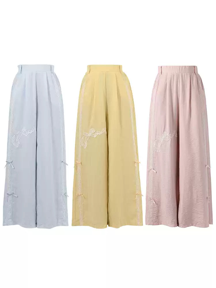 Honey Cloud Wide Pants-Bottoms-ntbhshop