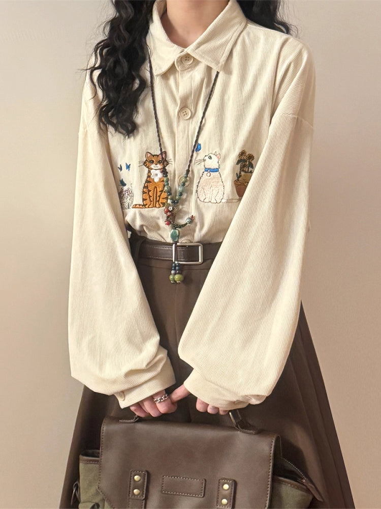 Whisker Tales Unisex Corduroy Shirts-ntbhshop