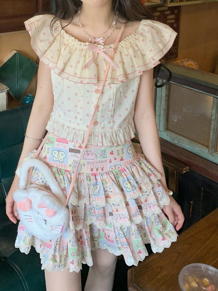 Dreampatch Polka Top & Layer Cake Skirt-ntbhshop
