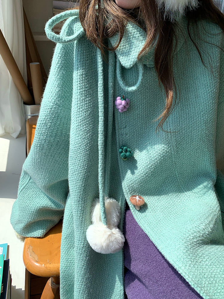 Matcha Dopamine Woolen Coat-ntbhshop