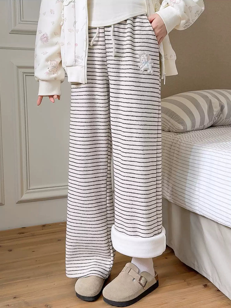Cloud Milk Stripe Lounge Pants-Bottoms-ntbhshop