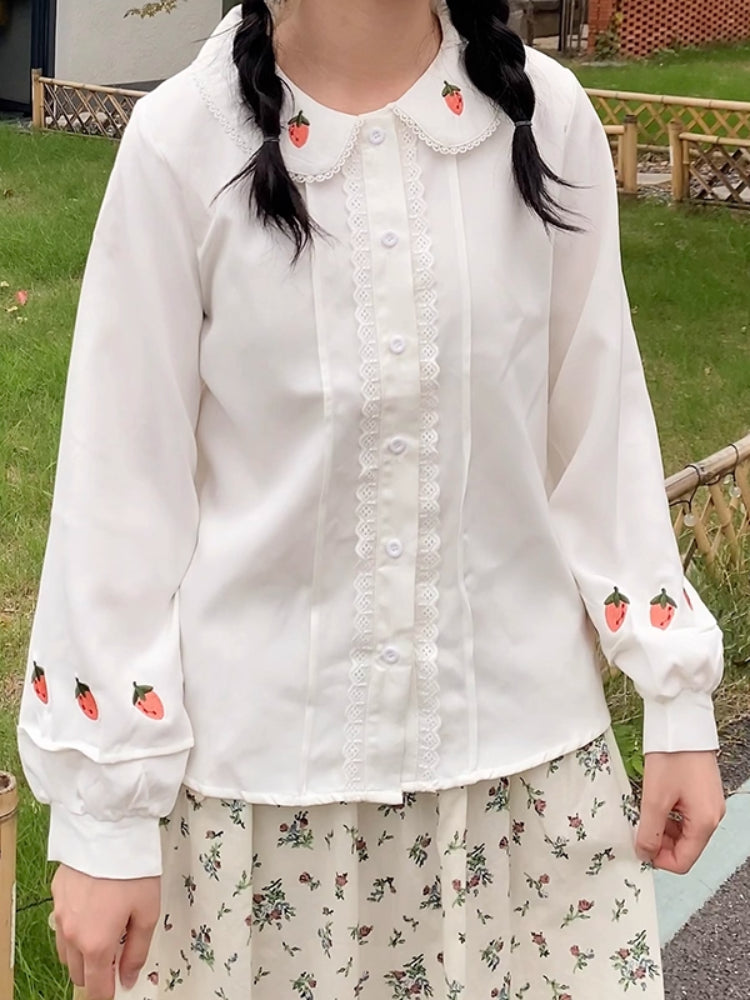 Strawberry Fields Doll Collar Blouse-ntbhshop