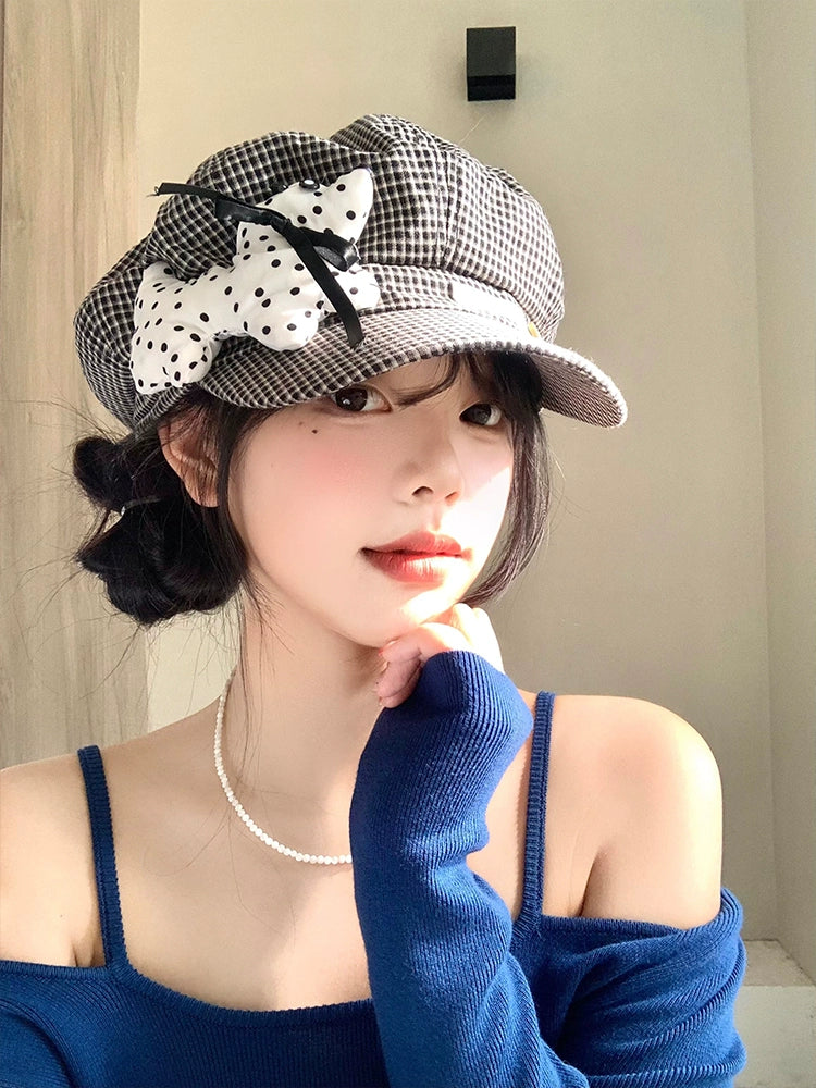 Polka Pup Plaid Painter Hats-ntbhshop