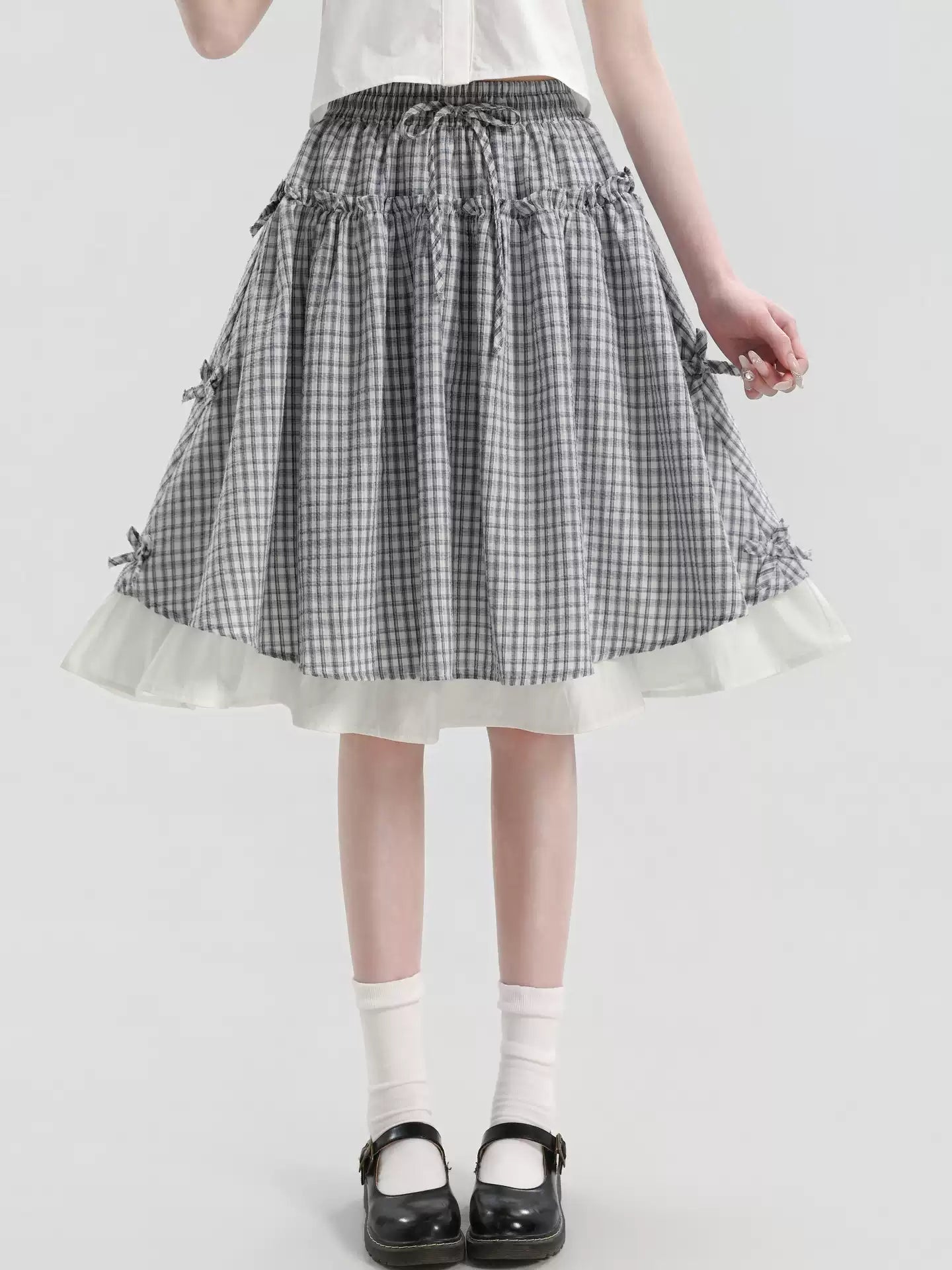 Storybook Plaid Midi Skirt-Bottoms-ntbhshop