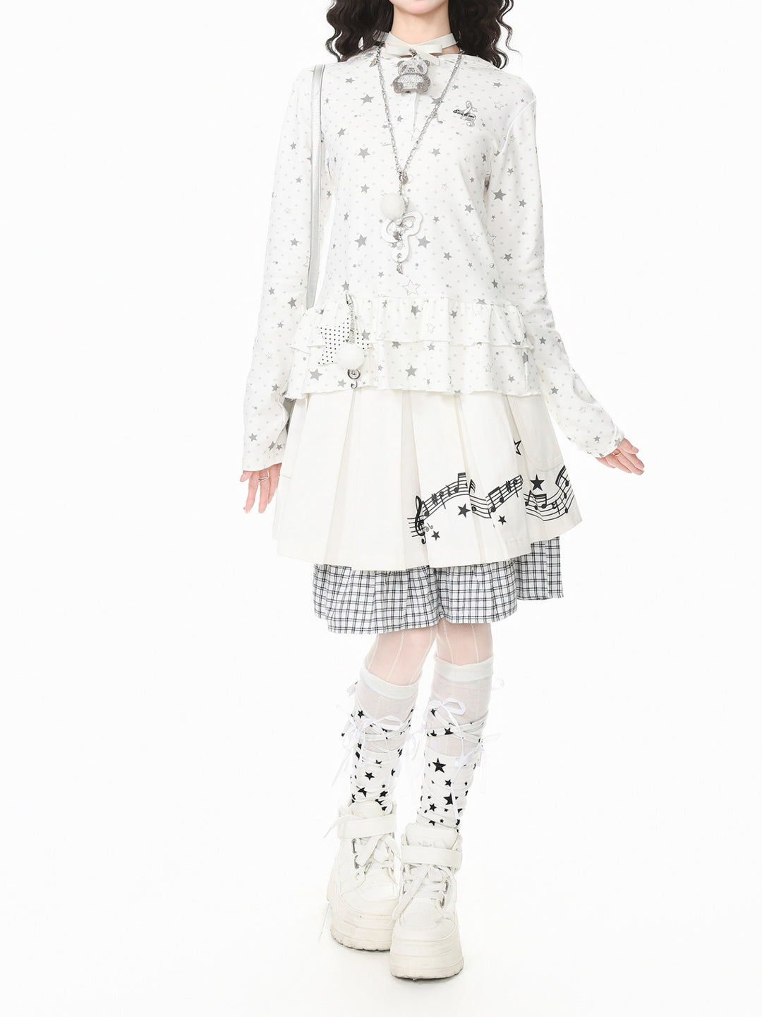 Whimsy Melody Pleated Skirt-Bottoms-ntbhshop