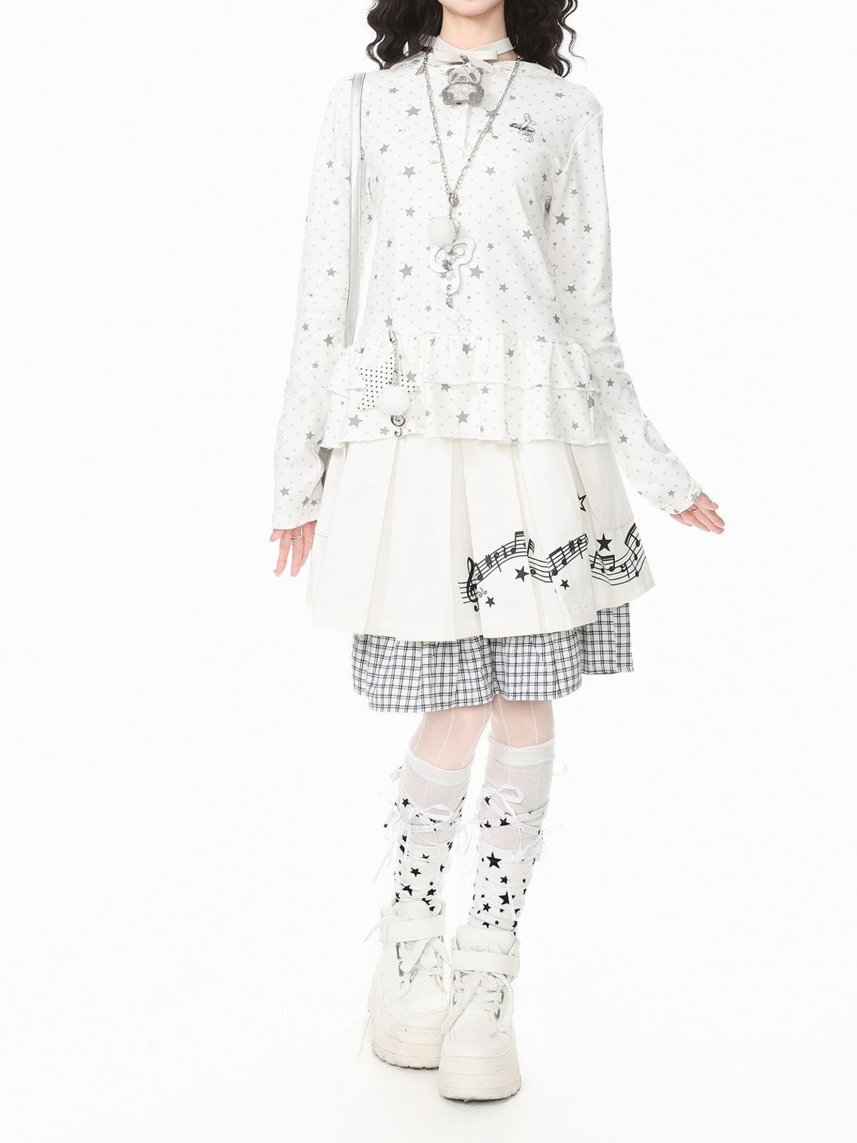 Whimsy Melody Pleated Skirt-Bottoms-ntbhshop