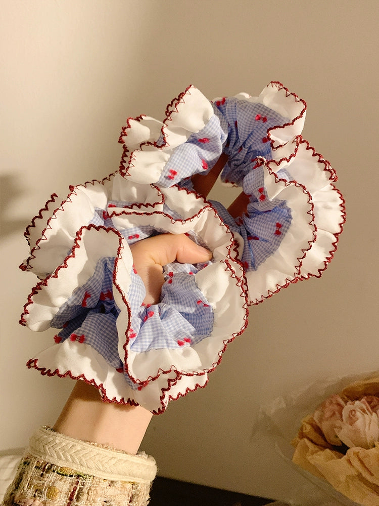 Soda Pop Oversized Plaid Scrunchie-ntbhshop