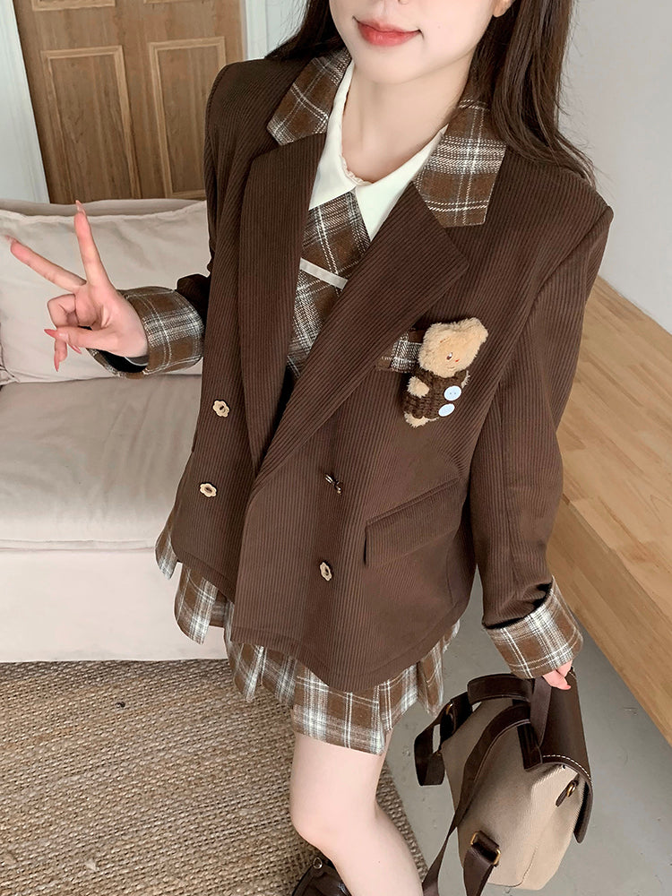 Maple Latte Academia Blazer & Dresses-ntbhshop