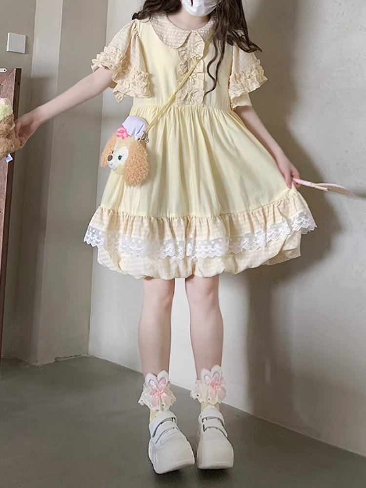 Sunpop Gingham Bubble Dress-ntbhshop