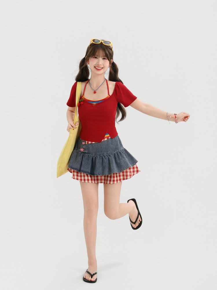 Cherry Sundae Halter Tee-ntbhshop
