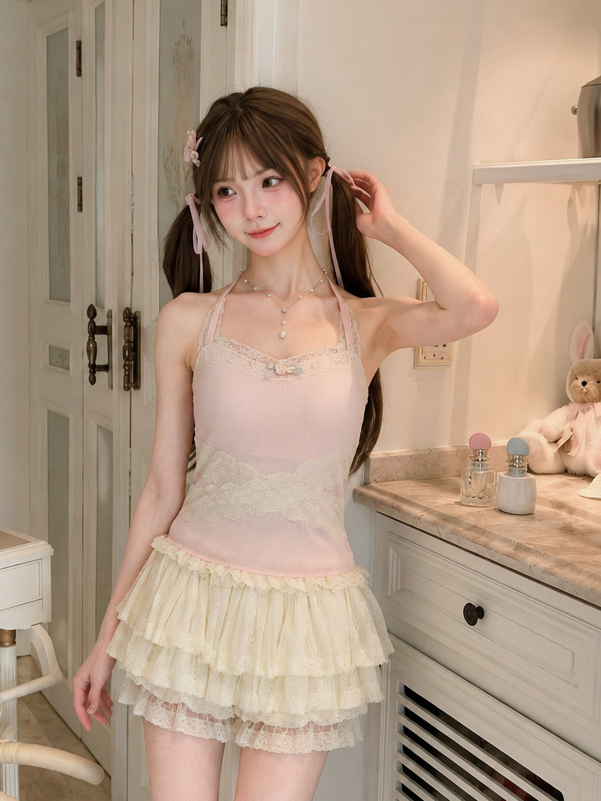 Blush Meringue Bra Camis-Tops-ntbhshop