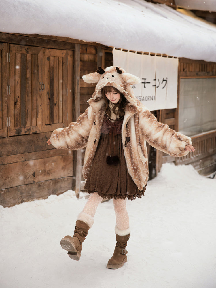 Angel Deer Whimsy Dots Turtleneck-ntbhshop