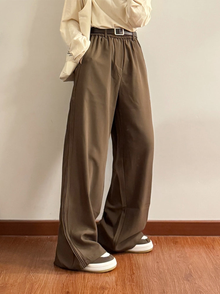 Coffee Street Drape Pleated Pants-ntbhshop