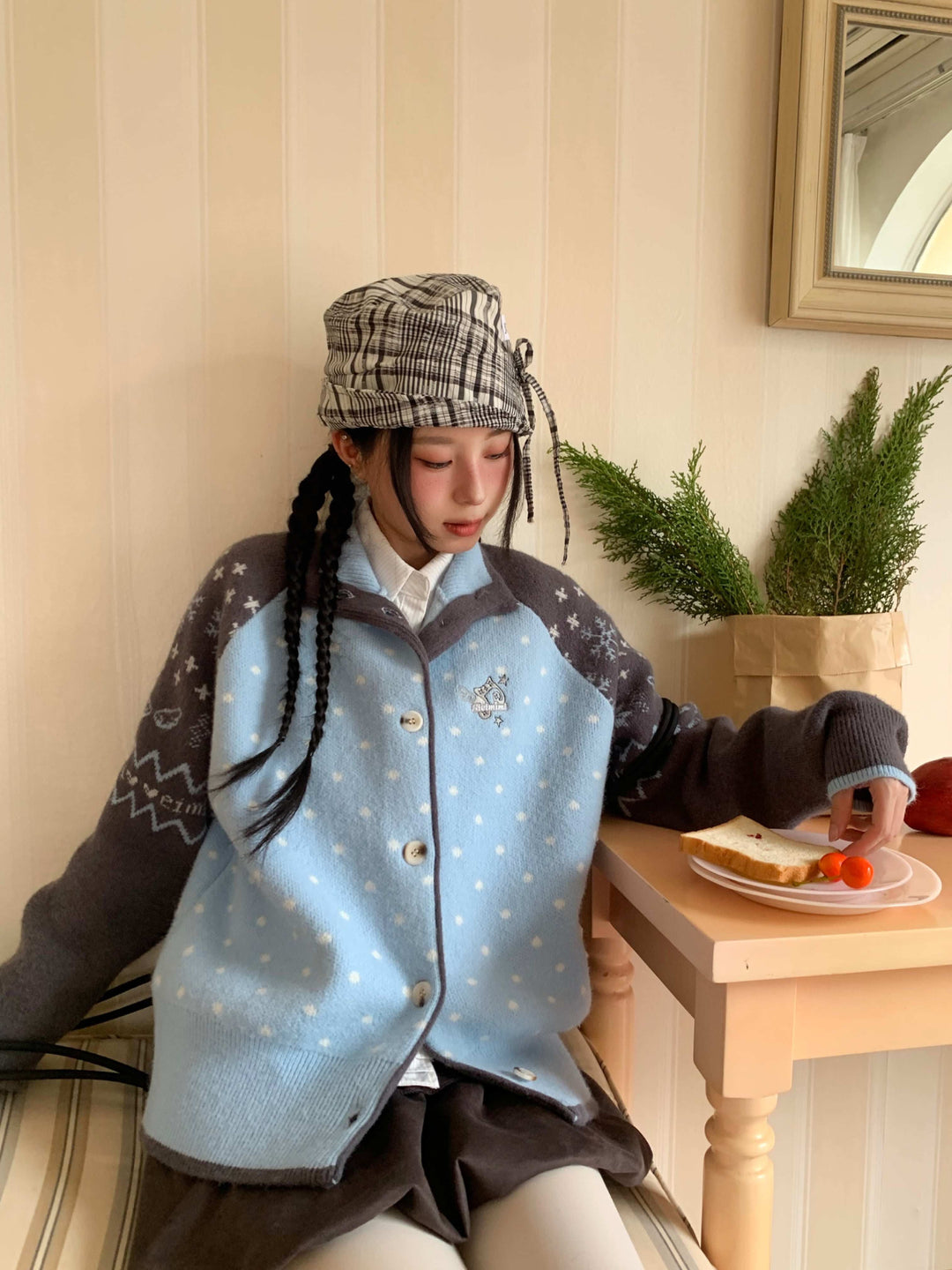 Cloud Speckle Knit Cardigans-Outerwear-ntbhshop