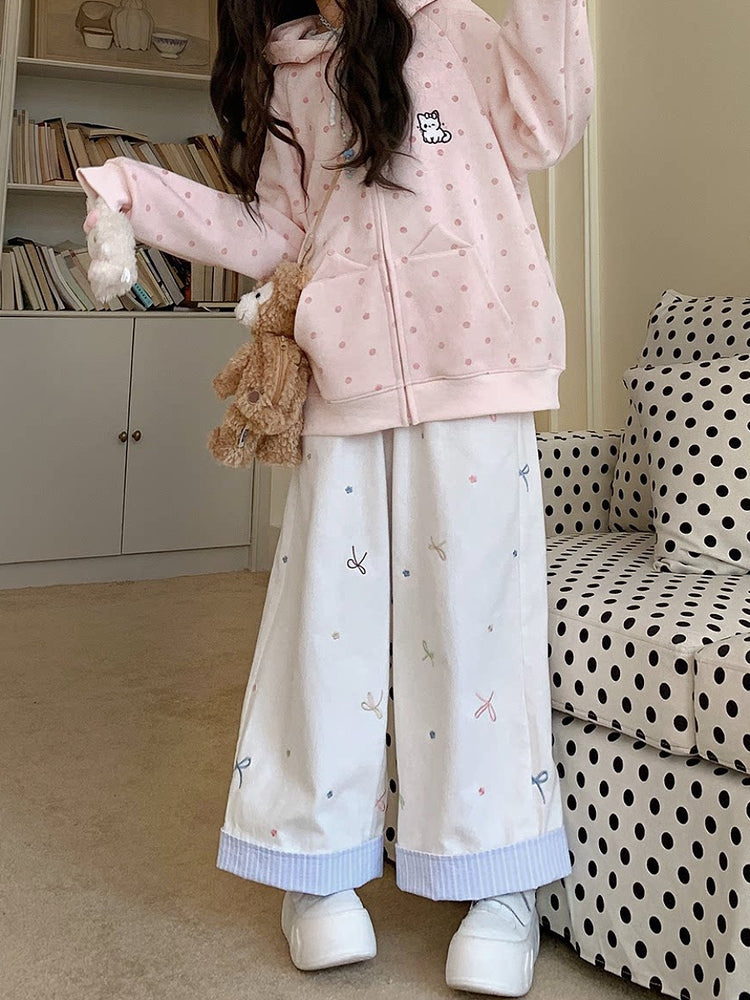 Kitten Dot Hooded Jackets-Outerwear-ntbhshop