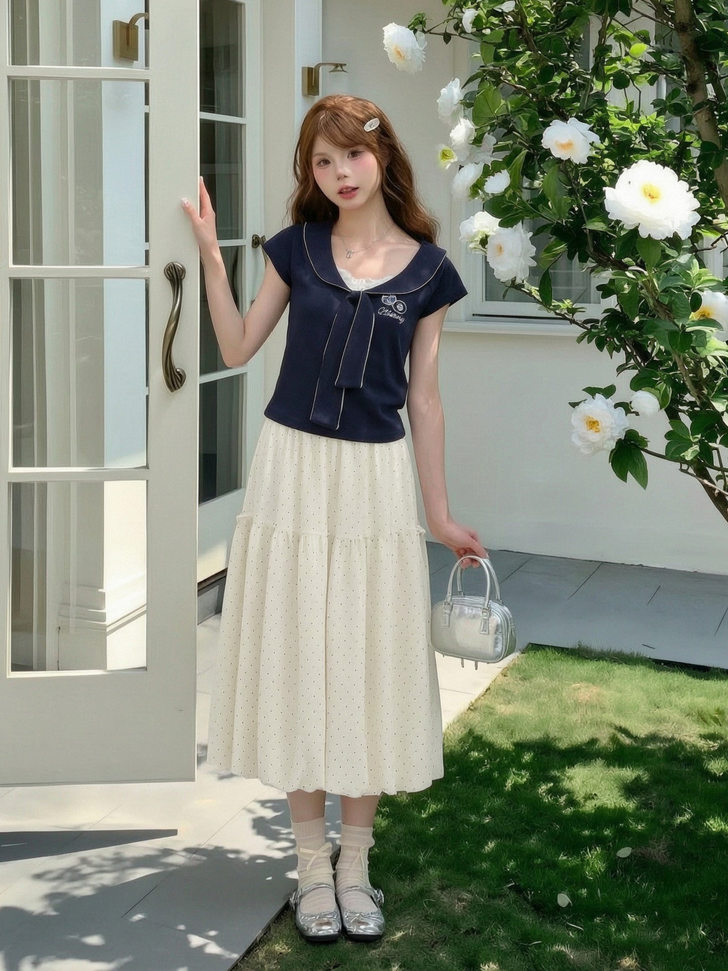 Tiny Dot Bubble Skirt-Bottoms-ntbhshop