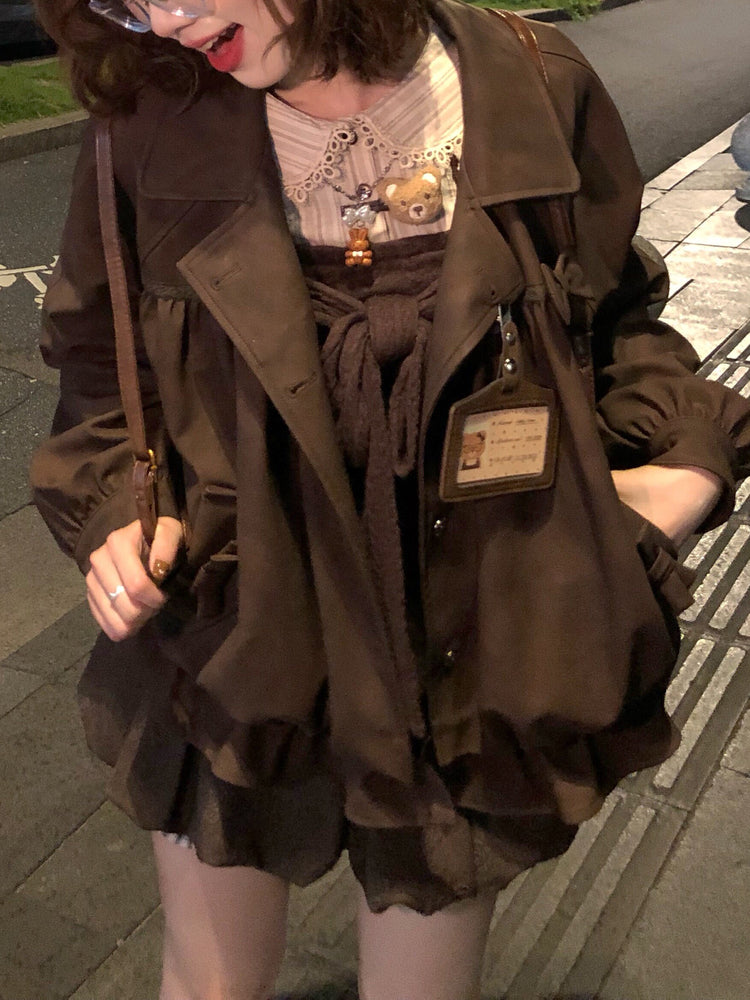 Chestnut Milk Leather Jacket-Outerwear-ntbhshop