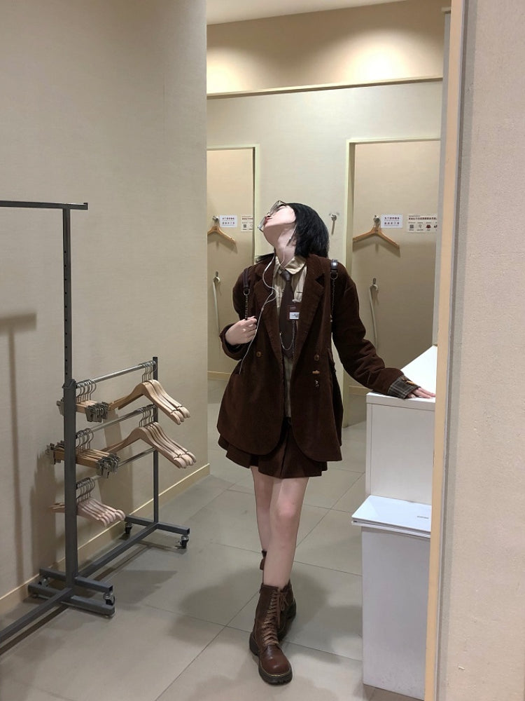 Autumn Confession Bear Buckle Blazers-ntbhshop