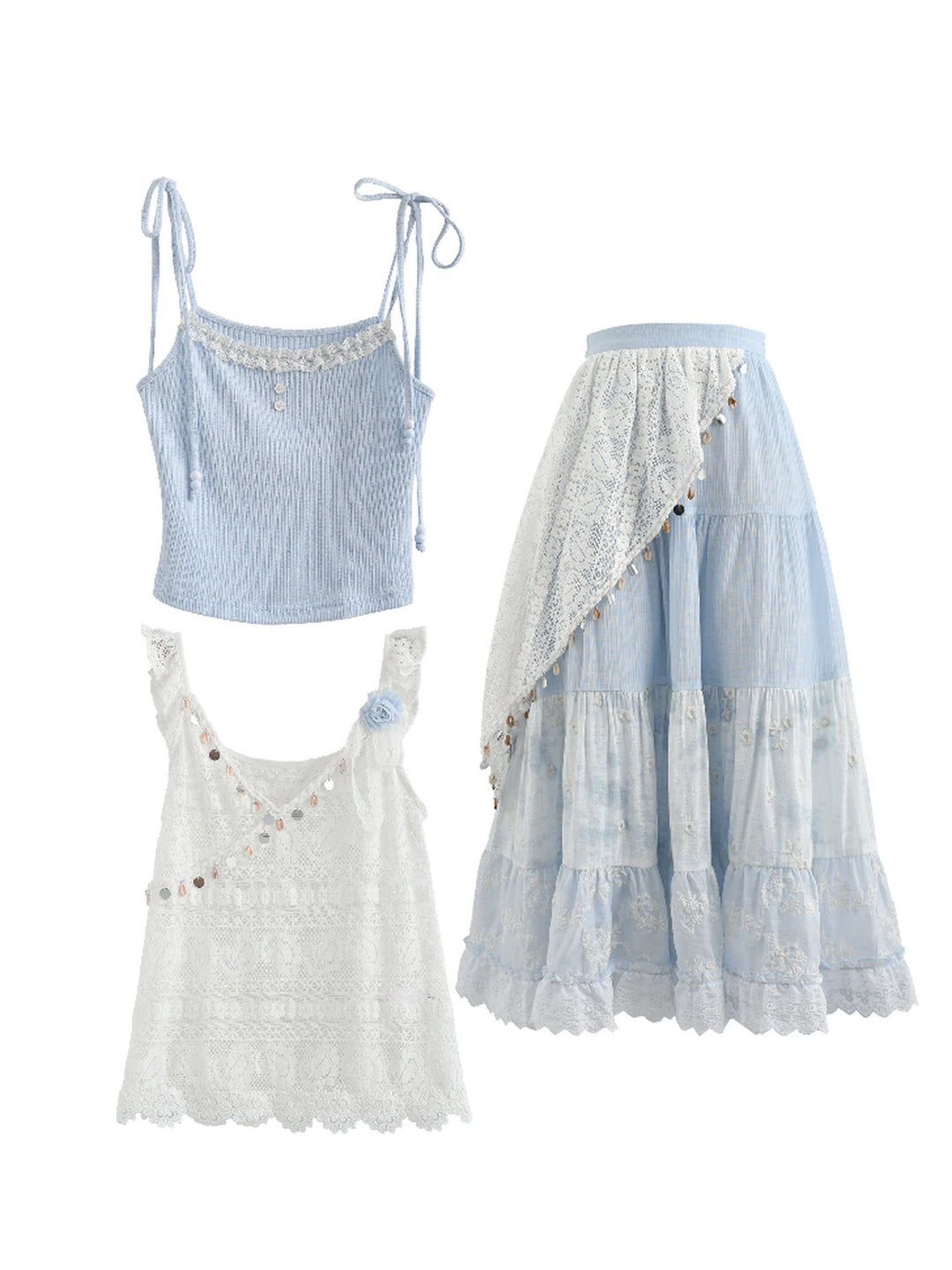 Forget Me Not Camisole, Smock & Skirt-Sets-ntbhshop