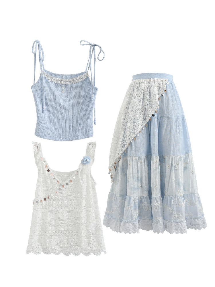 Forget Me Not Camisole, Smock & Skirt-Sets-ntbhshop