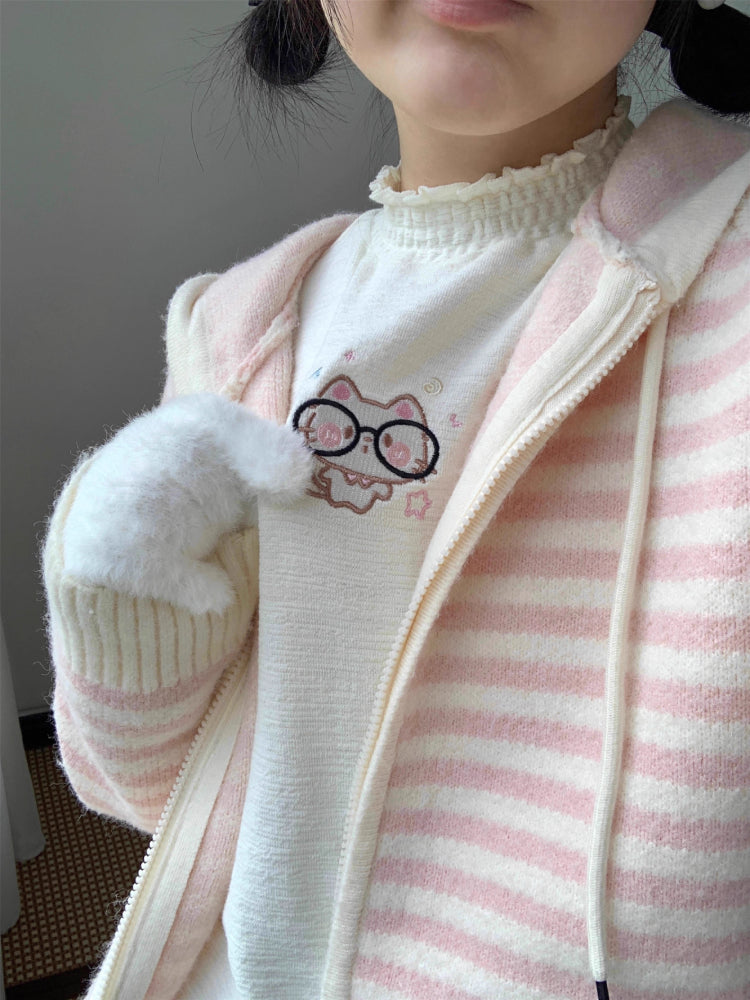 Myopia Cat Frill Turtleneck-ntbhshop