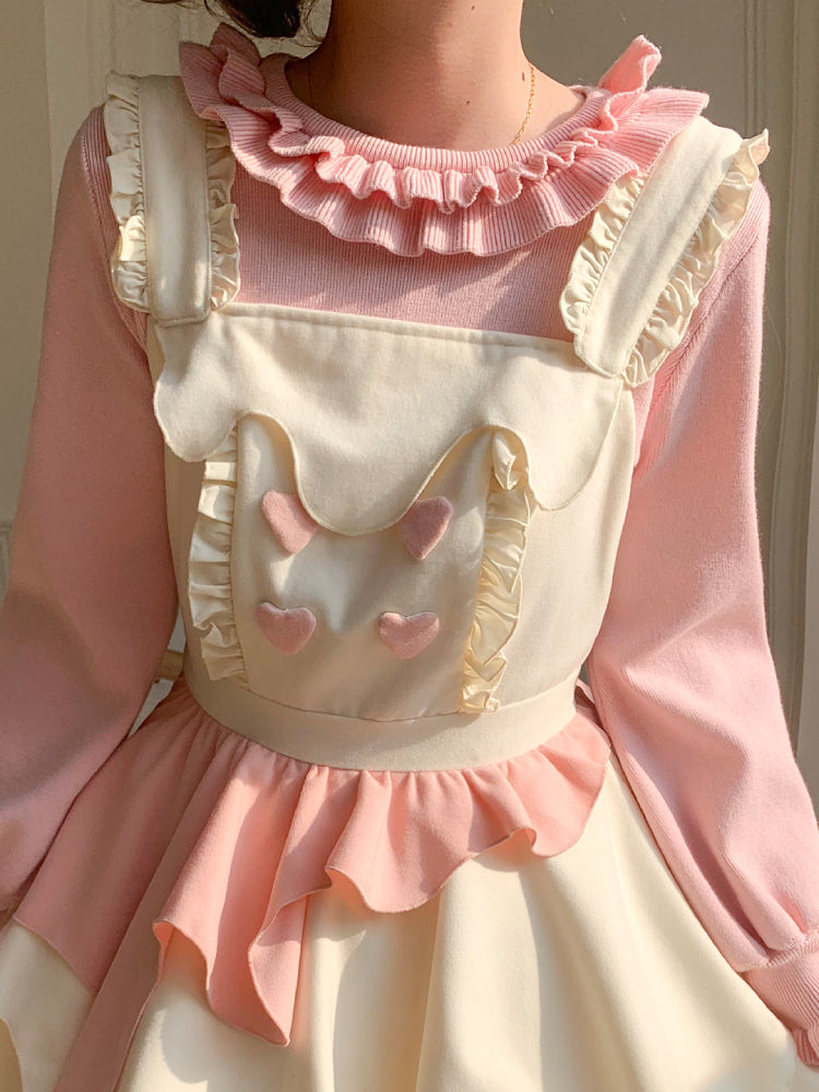 Lolita Bow Puff Sleeve Knit Tops-ntbhshop