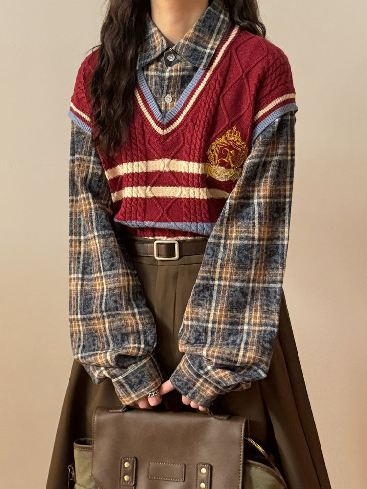 Birchwood House Faux Two-Piece Tops-ntbhshop