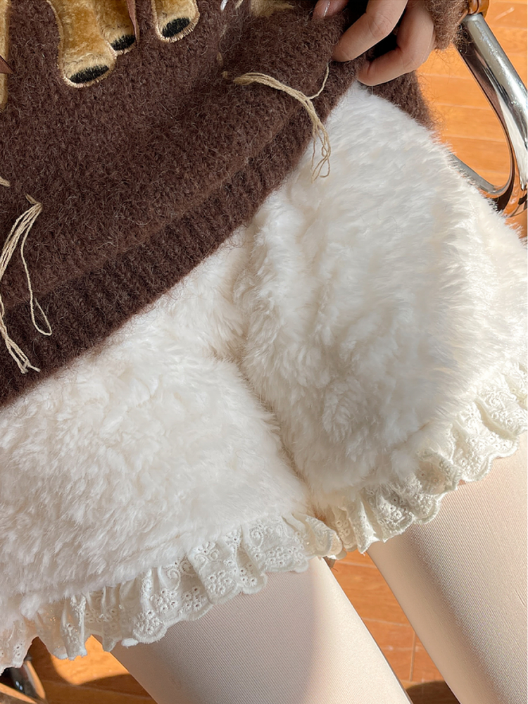 Snow Puff Lace Cupcake Shorts-ntbhshop