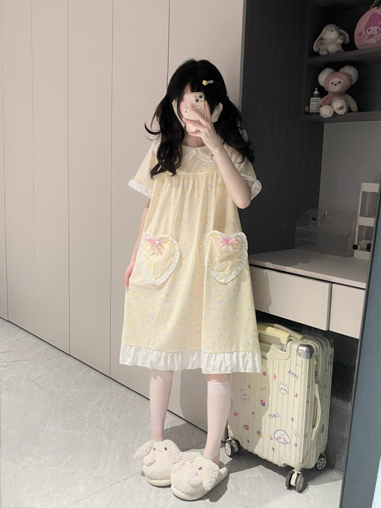 Sugar Sweet Ruffle Sleeve Nightgown-ntbhshop